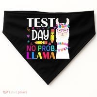 funny Test Day No Prob-llama Llama Teacher USA-Made Doggie Bandana thumb 0