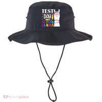 funny Test Day No Prob-llama Llama Teacher Bucket Hat thumb 0