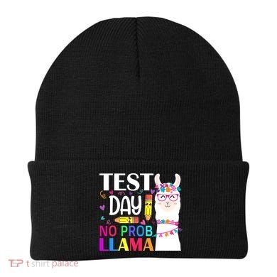 funny Test Day No Prob-llama Llama Teacher Beanie