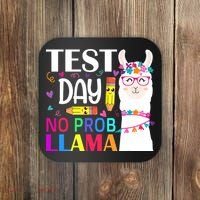 funny Test Day No Prob-llama Llama Teacher Coaster thumb 0