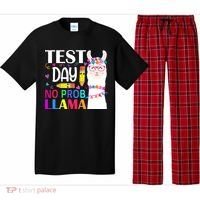 funny Test Day No Prob-llama Llama Teacher Pajama Set thumb 0
