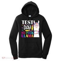 funny Test Day No Prob-llama Llama Teacher Women's Hoodie thumb 0