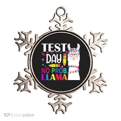 funny Test Day No Prob-llama Llama Teacher Ornament