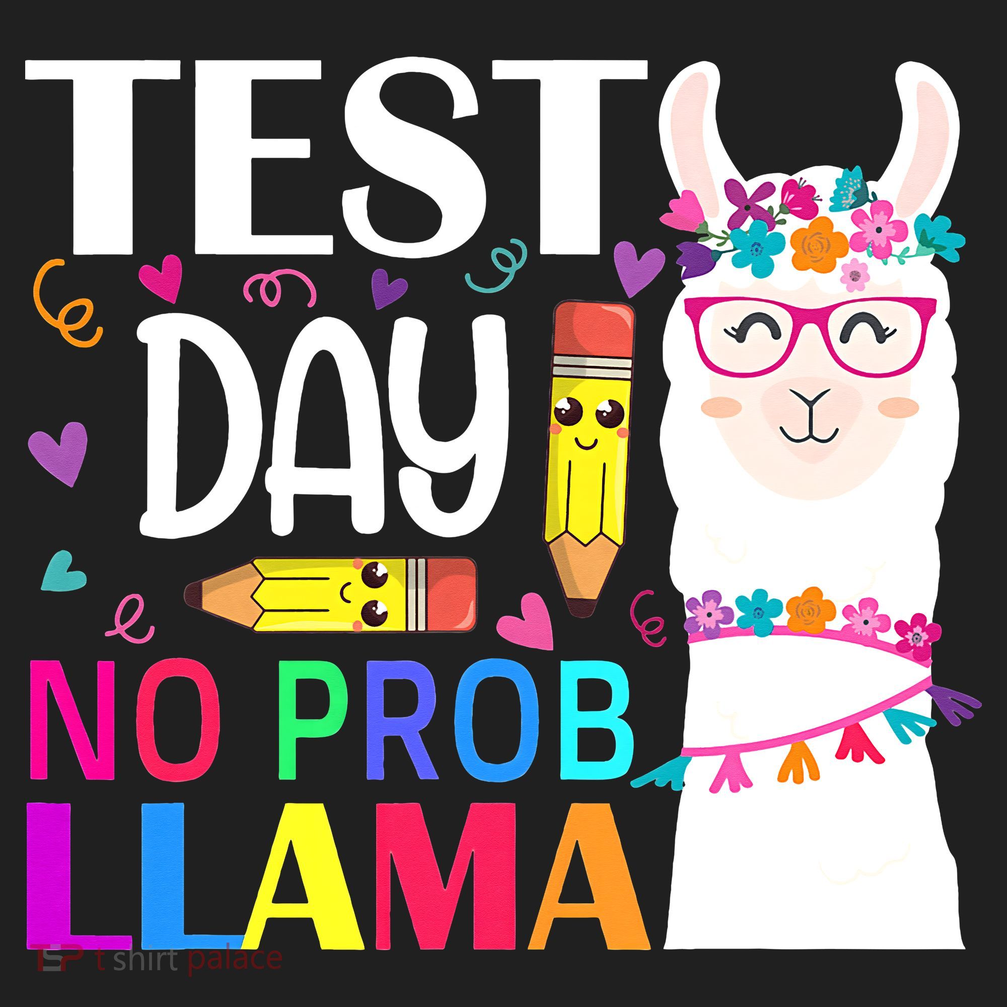 funny Test Day No Prob-llama Llama Teacher Golf Towel