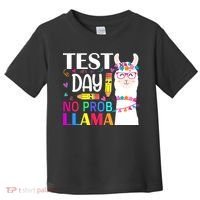 funny Test Day No Prob-llama Llama Teacher Toddler T-Shirt thumb 0