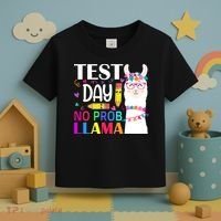 funny Test Day No Prob-llama Llama Teacher Toddler T-Shirt thumb 3