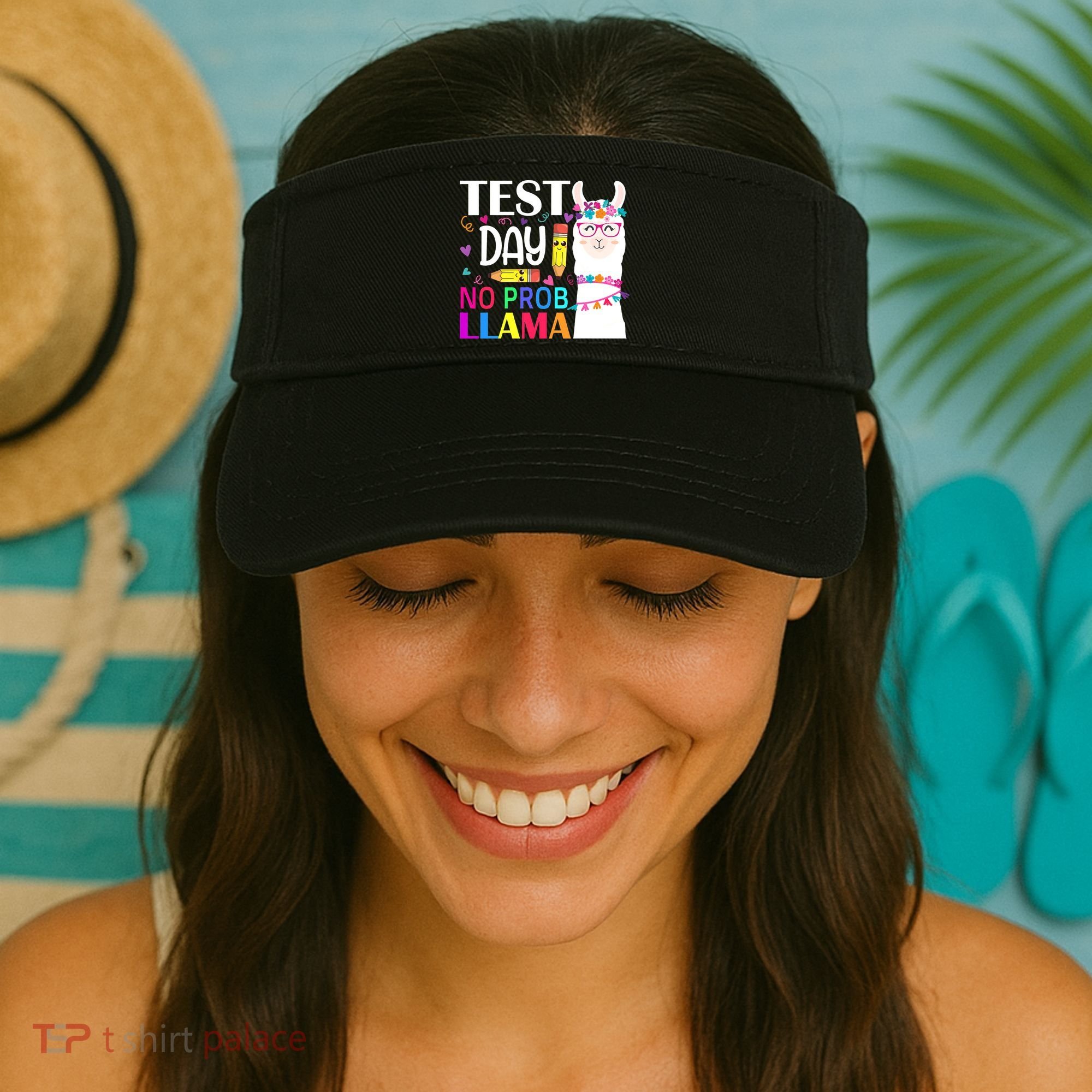 funny Test Day No Prob-llama Llama Teacher Visor