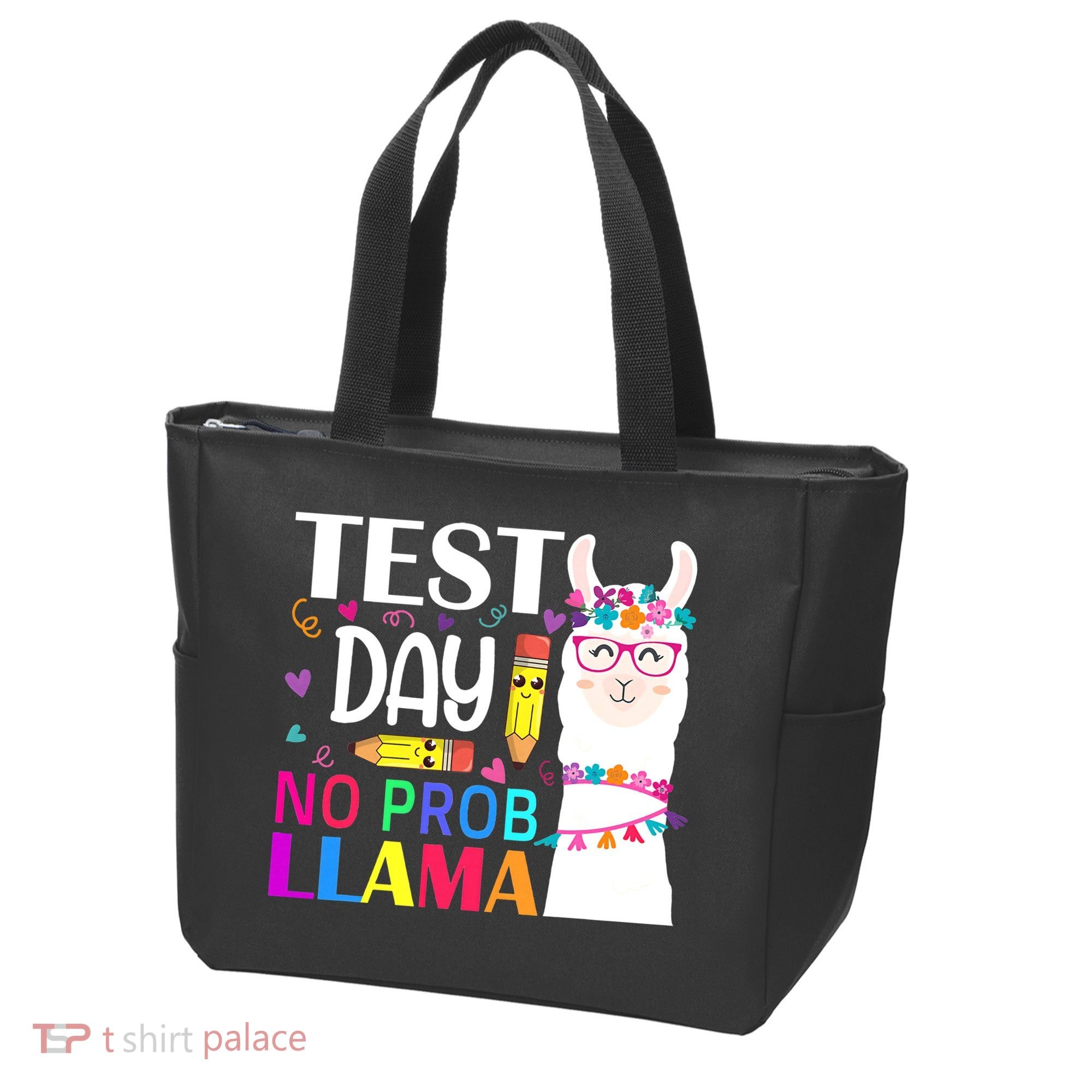 funny Test Day No Prob-llama Llama Teacher Tote Bag