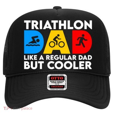 Funny Triathlon Design Dad Swim Bike Run Triathletes Gift Hat