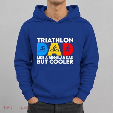 Funny Triathlon Design Dad Swim Bike Run Triathletes Gift Hoodie
