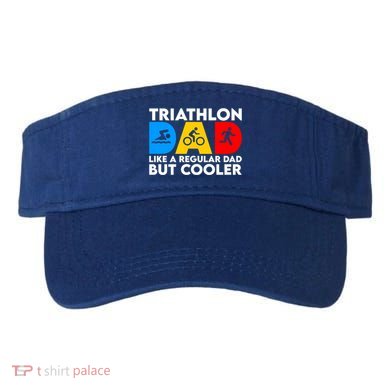Funny Triathlon Design Dad Swim Bike Run Triathletes Gift Visor