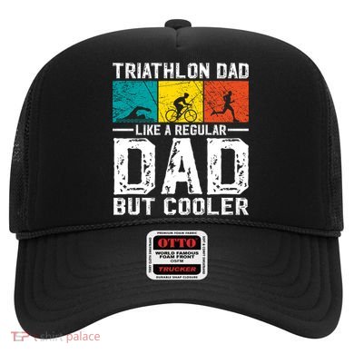 Funny Triathlon Design Dad Swim Bike Run Triathletes Gift Hat