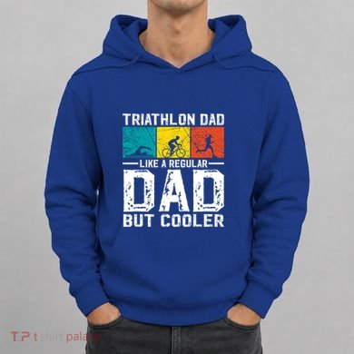Funny Triathlon Design Dad Swim Bike Run Triathletes Gift Hoodie