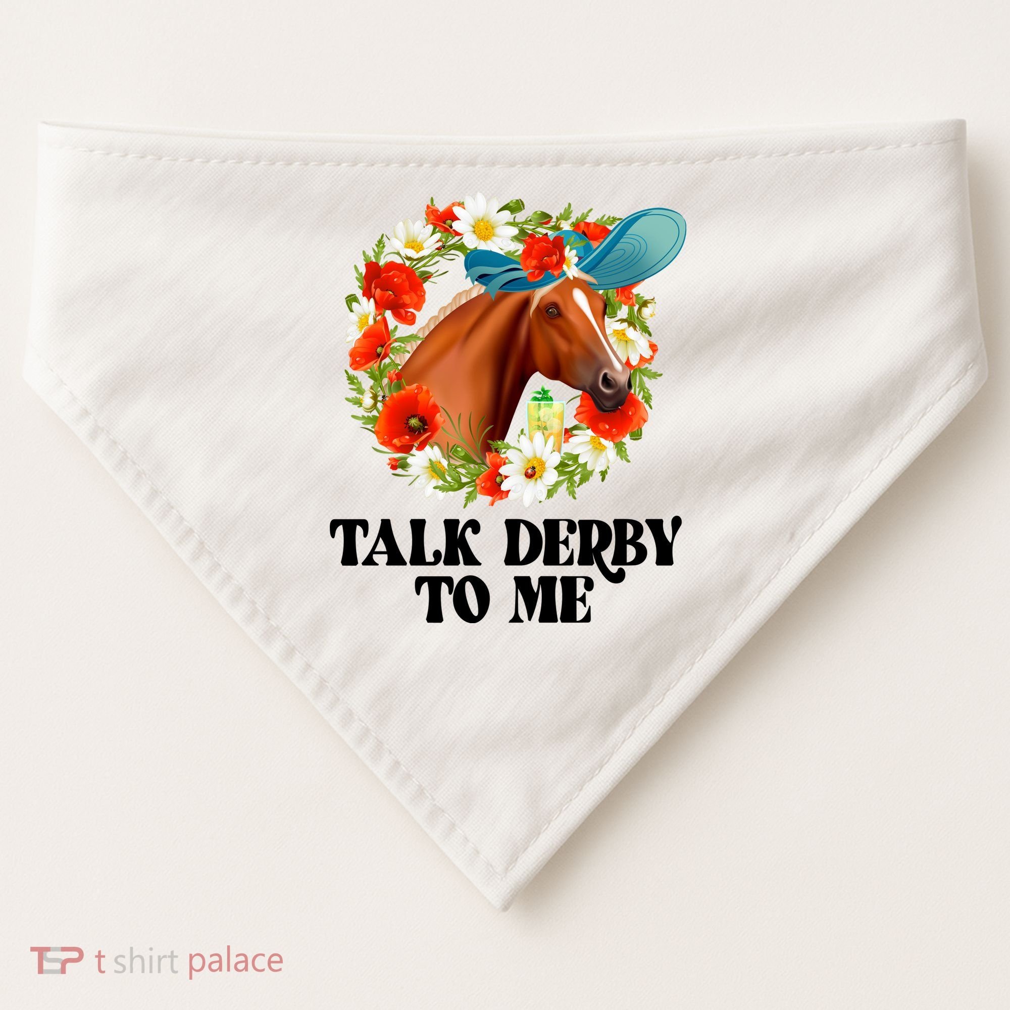 Funny Talk Derby To Me Horse Derby Racing USA-Made Doggie Bandana