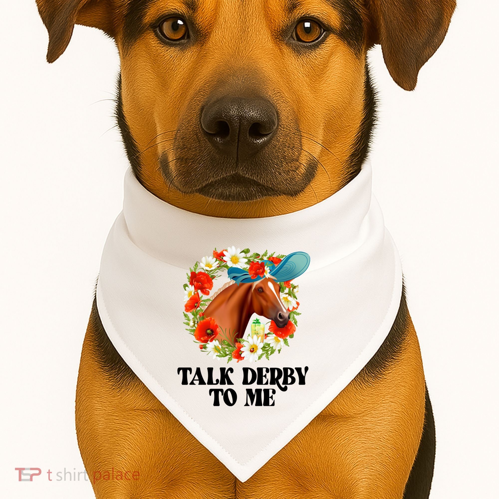 Funny Talk Derby To Me Horse Derby Racing USA-Made Doggie Bandana