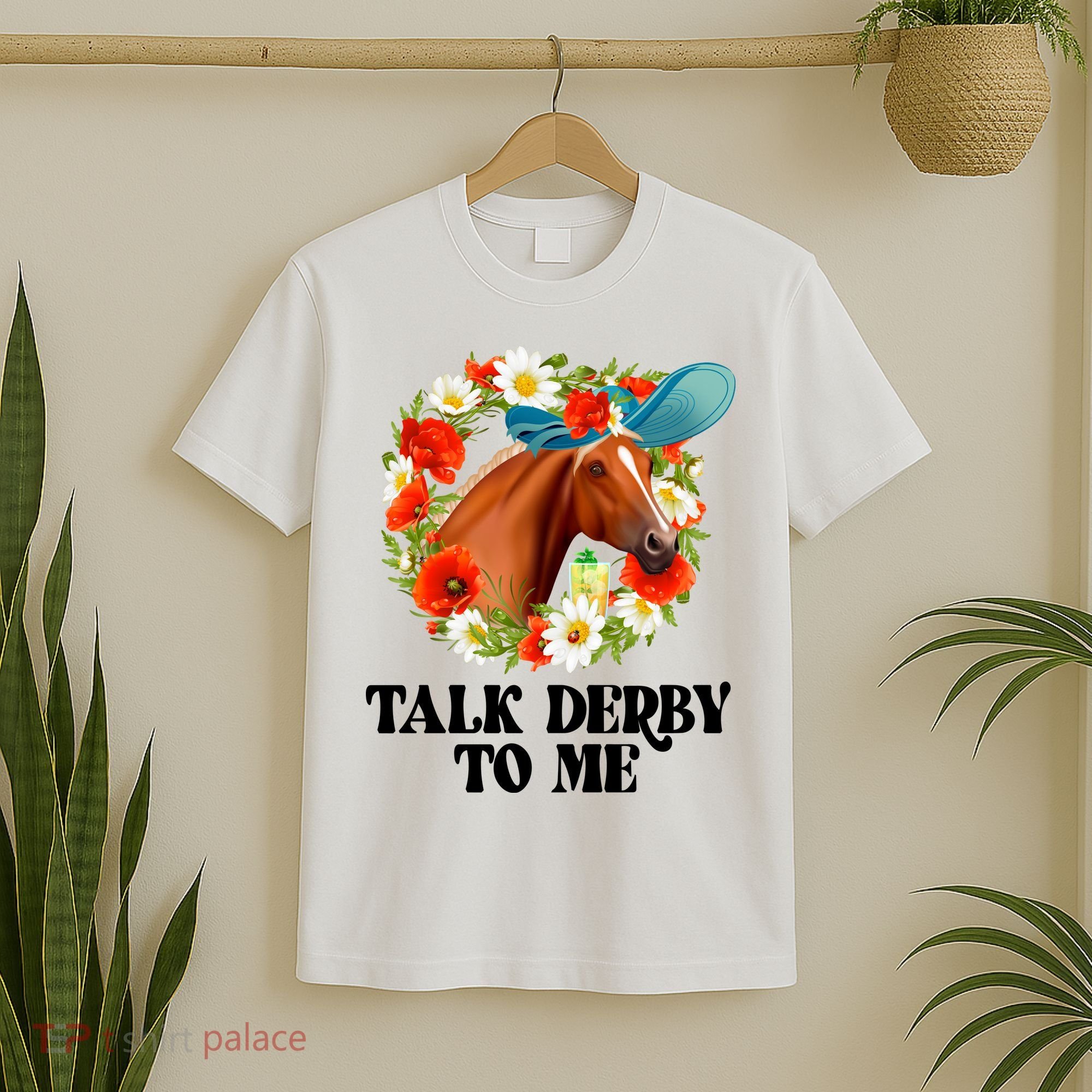 Funny Talk Derby To Me Horse Derby Racing T-Shirt