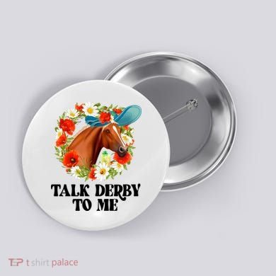 Funny Talk Derby To Me Horse Derby Racing Button
