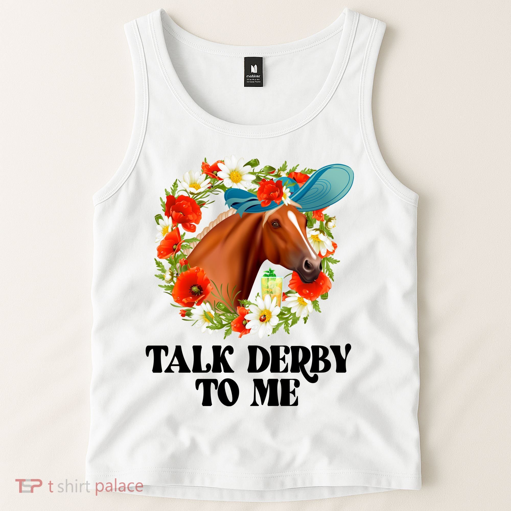 Funny Talk Derby To Me Horse Derby Racing Tank Top