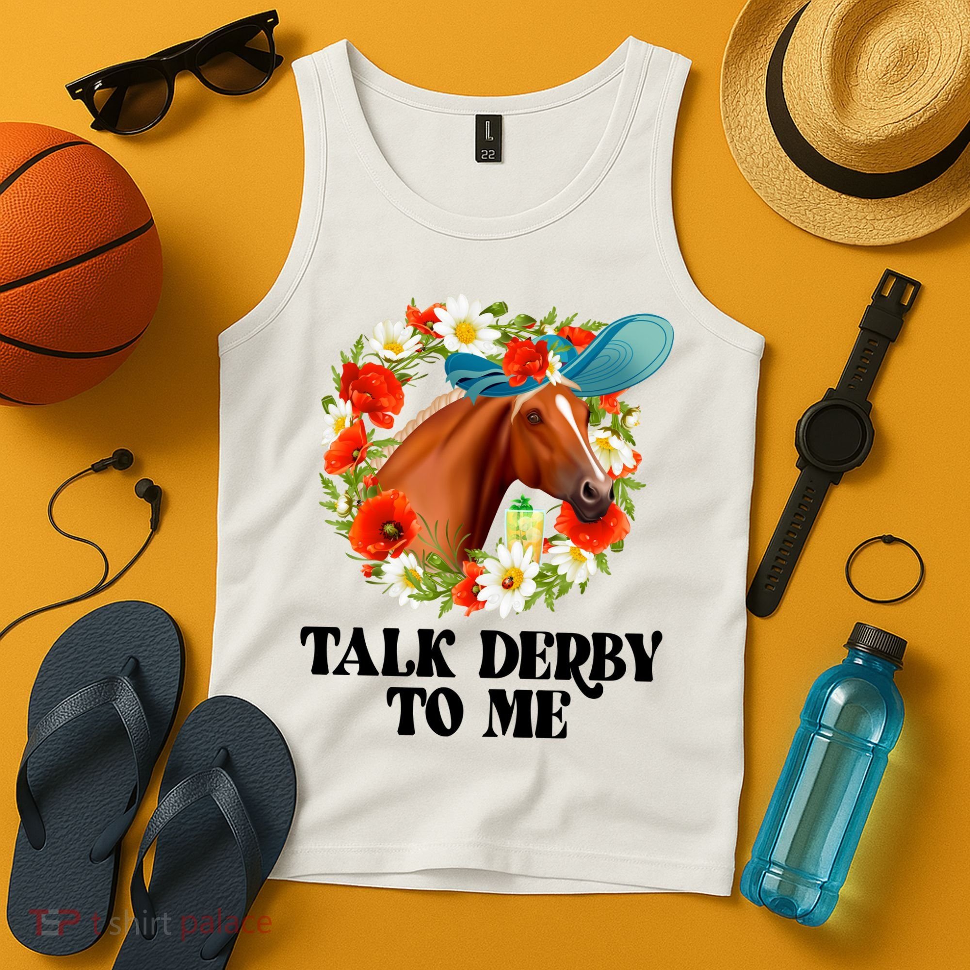 Funny Talk Derby To Me Horse Derby Racing Tank Top
