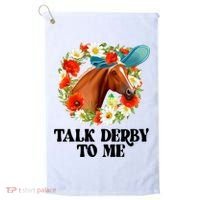 Funny Talk Derby To Me Horse Derby Racing Golf Towel thumb 0