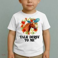 Funny Talk Derby To Me Horse Derby Racing Toddler T-Shirt thumb 2