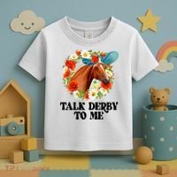 Funny Talk Derby To Me Horse Derby Racing Toddler T-Shirt thumb 3
