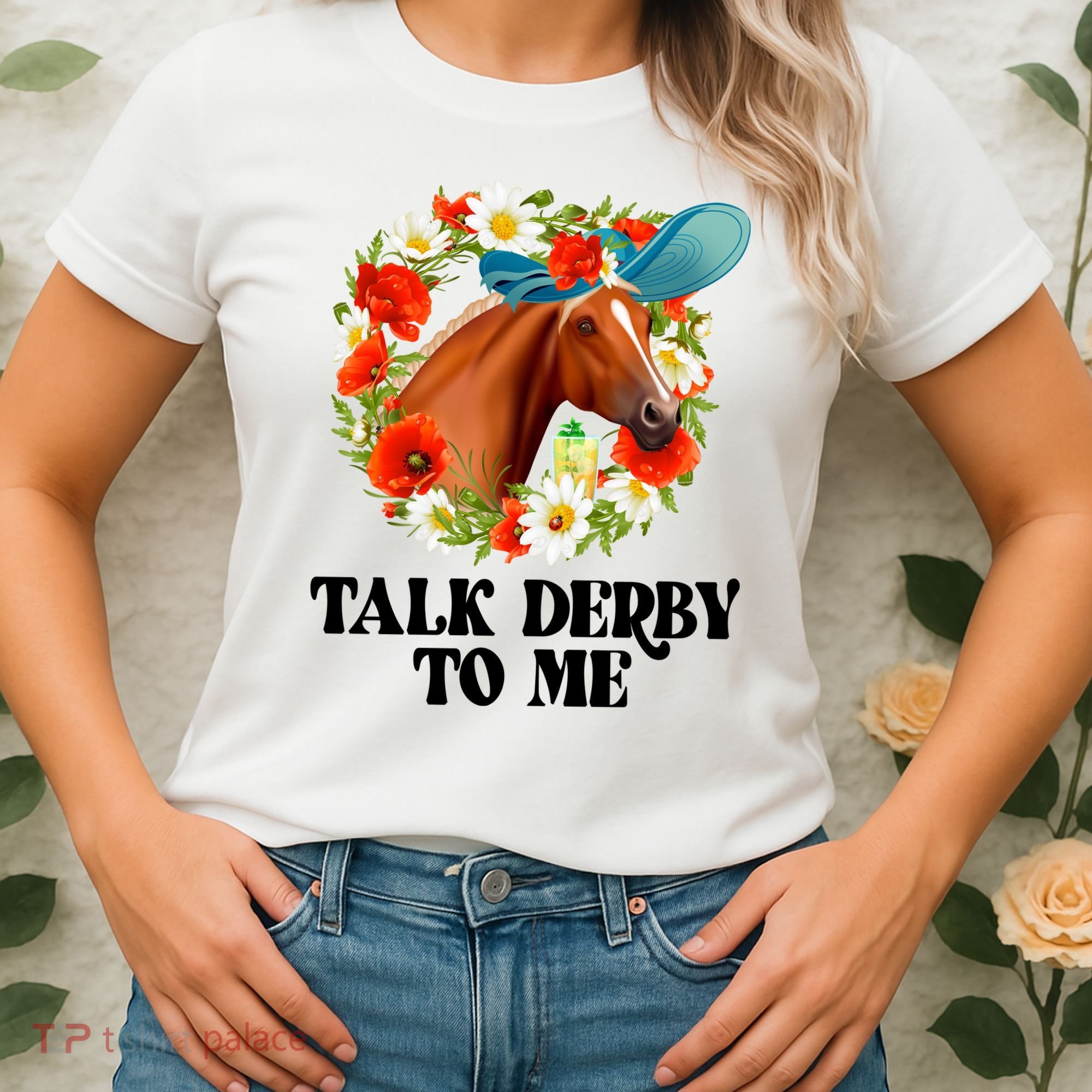 Funny Talk Derby To Me Horse Derby Racing Women's T-Shirt