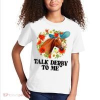 Funny Talk Derby To Me Horse Derby Racing Kids T-Shirt thumb 2