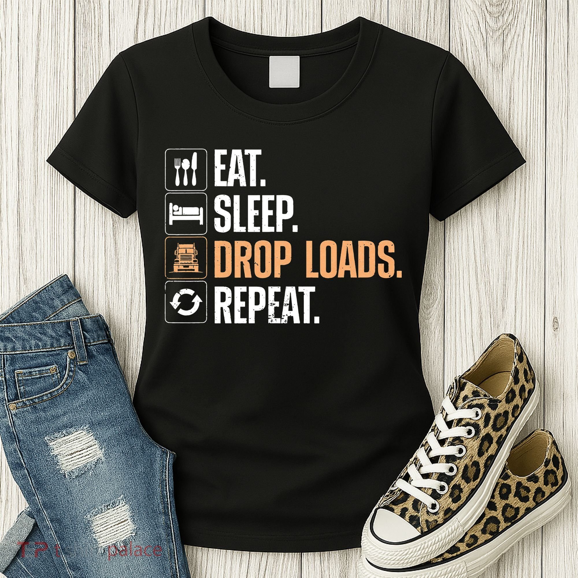 Funny Truck Driver Dad Trucking Mechanic Trucker Women's T-Shirt