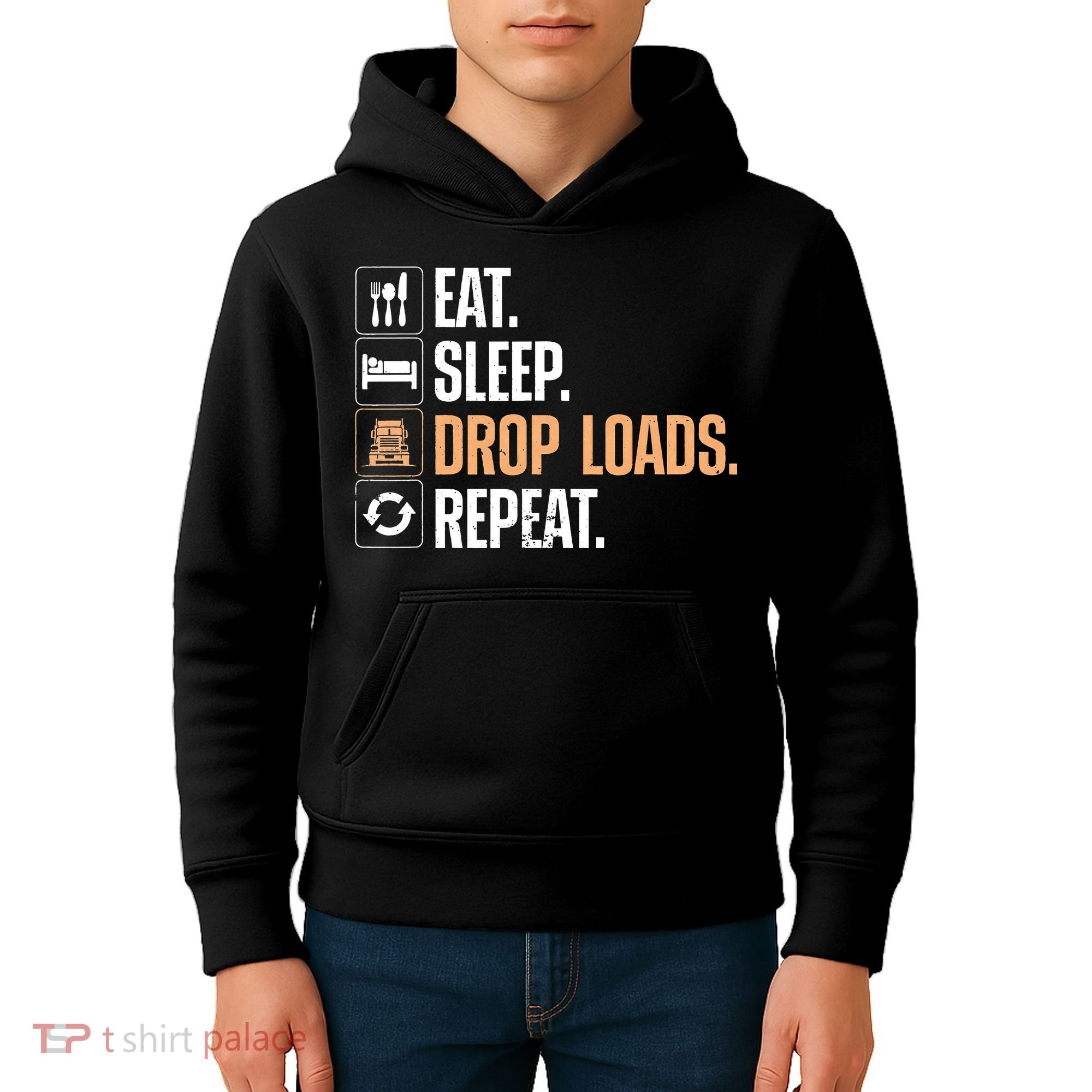 Funny Truck Driver Dad Trucking Mechanic Trucker Kids Hoodie
