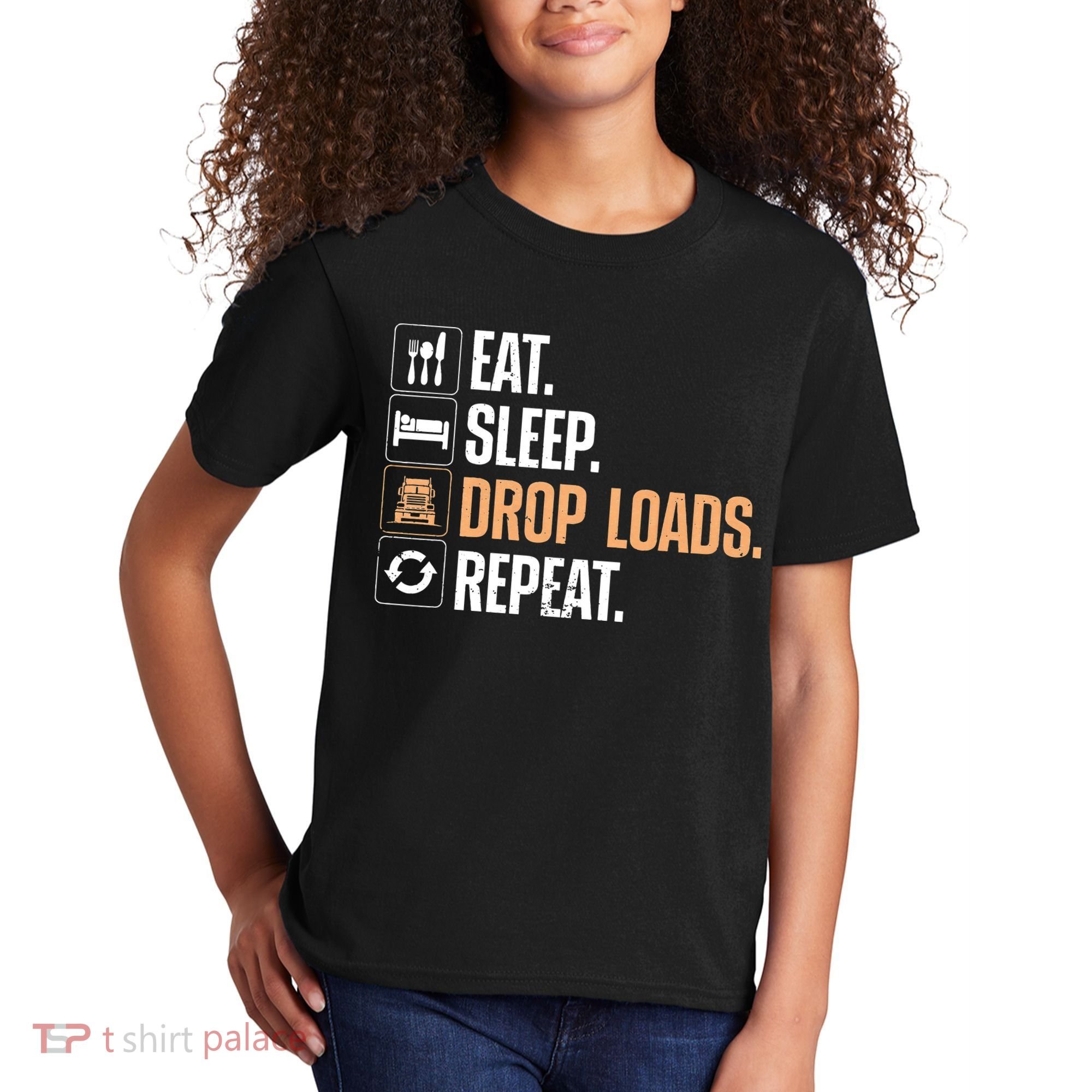 Funny Truck Driver Dad Trucking Mechanic Trucker Kids T-Shirt