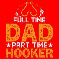 Full Time Dad Part Time Hooker Fishing Santa Hat thumb 1