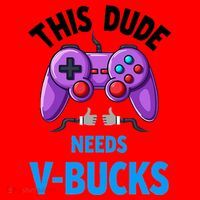 Funny This Dude Needs Vbucks Will Work For Bucks Gamer Santa Hat thumb 1