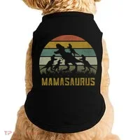 Funny T-rex Dino Mamasaurus  Doggie Tank thumb 0