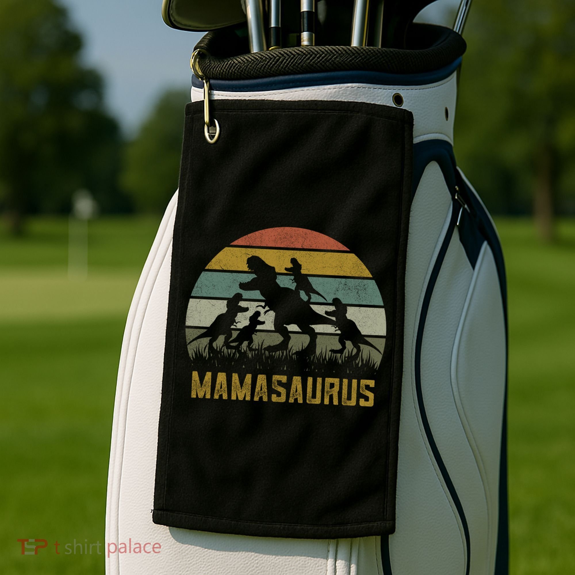Funny T-rex Dino Mamasaurus  Golf Towel