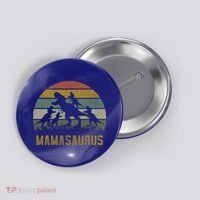 Funny T-rex Dino Mamasaurus  Button thumb 0