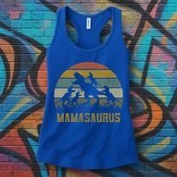 Funny T-rex Dino Mamasaurus  Women's Tank Top thumb 3