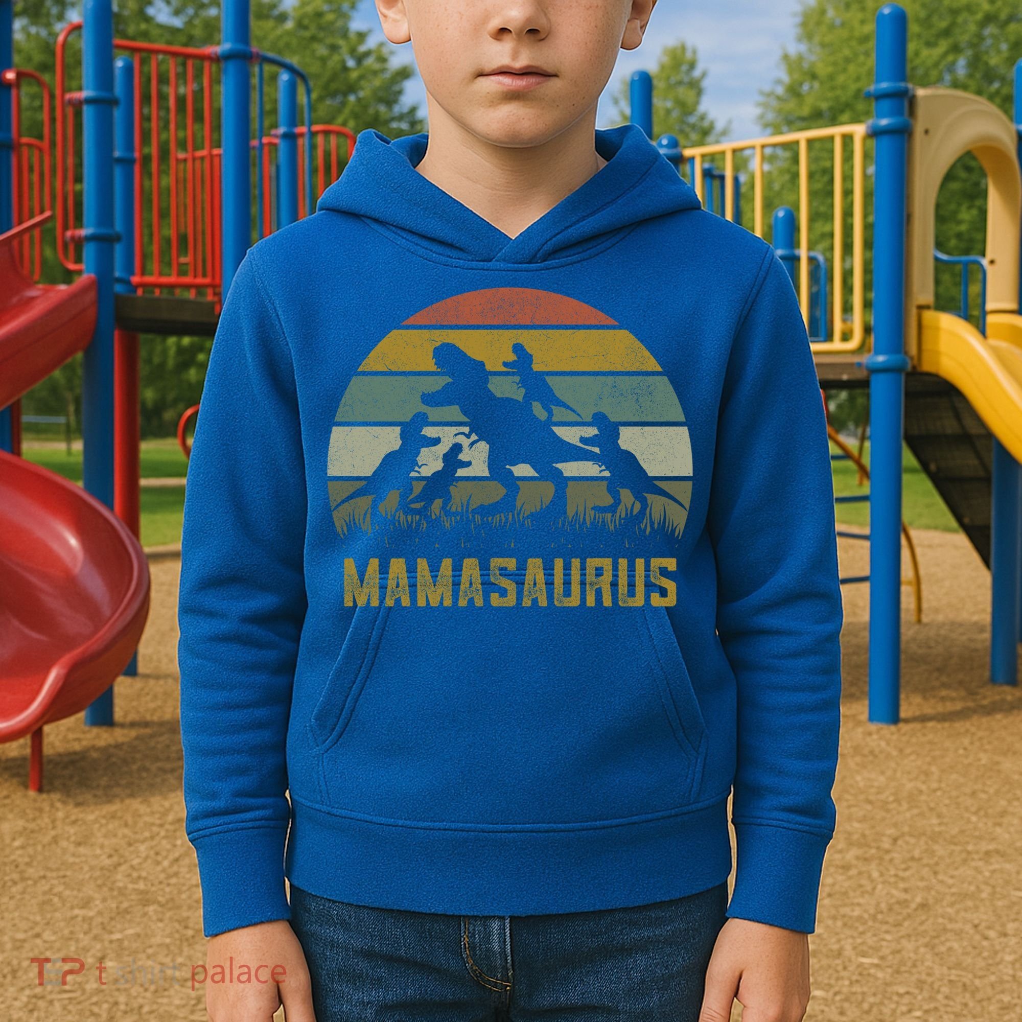 Funny T-rex Dino Mamasaurus  Kids Hoodie