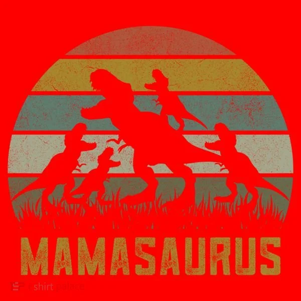 Funny T-rex Dino Mamasaurus  Santa Hat