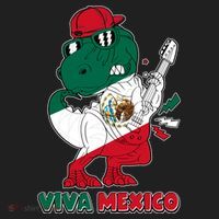 Funny Trex Dinosaur Viva Mexico Women's Sweatshirt thumb 2