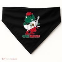Funny Trex Dinosaur Viva Mexico USA-Made Doggie Bandana thumb 0