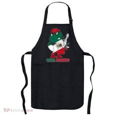 Funny Trex Dinosaur Viva Mexico Apron