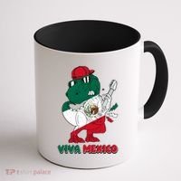 Funny Trex Dinosaur Viva Mexico Coffee Mug thumb 1