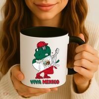 Funny Trex Dinosaur Viva Mexico Coffee Mug thumb 3