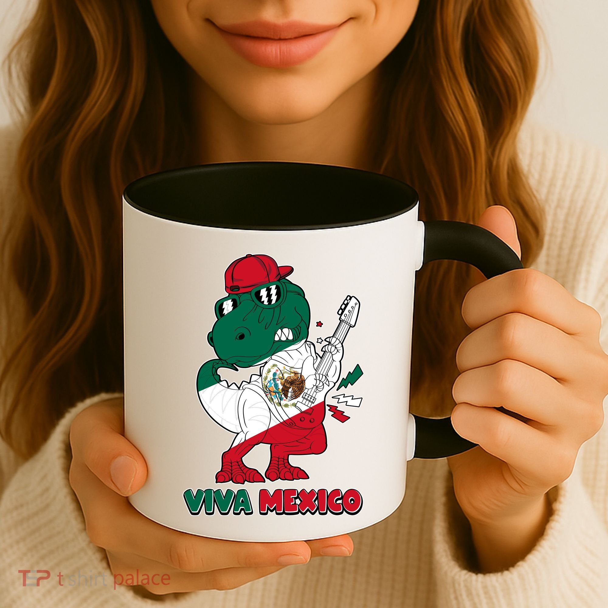 Funny Trex Dinosaur Viva Mexico Coffee Mug