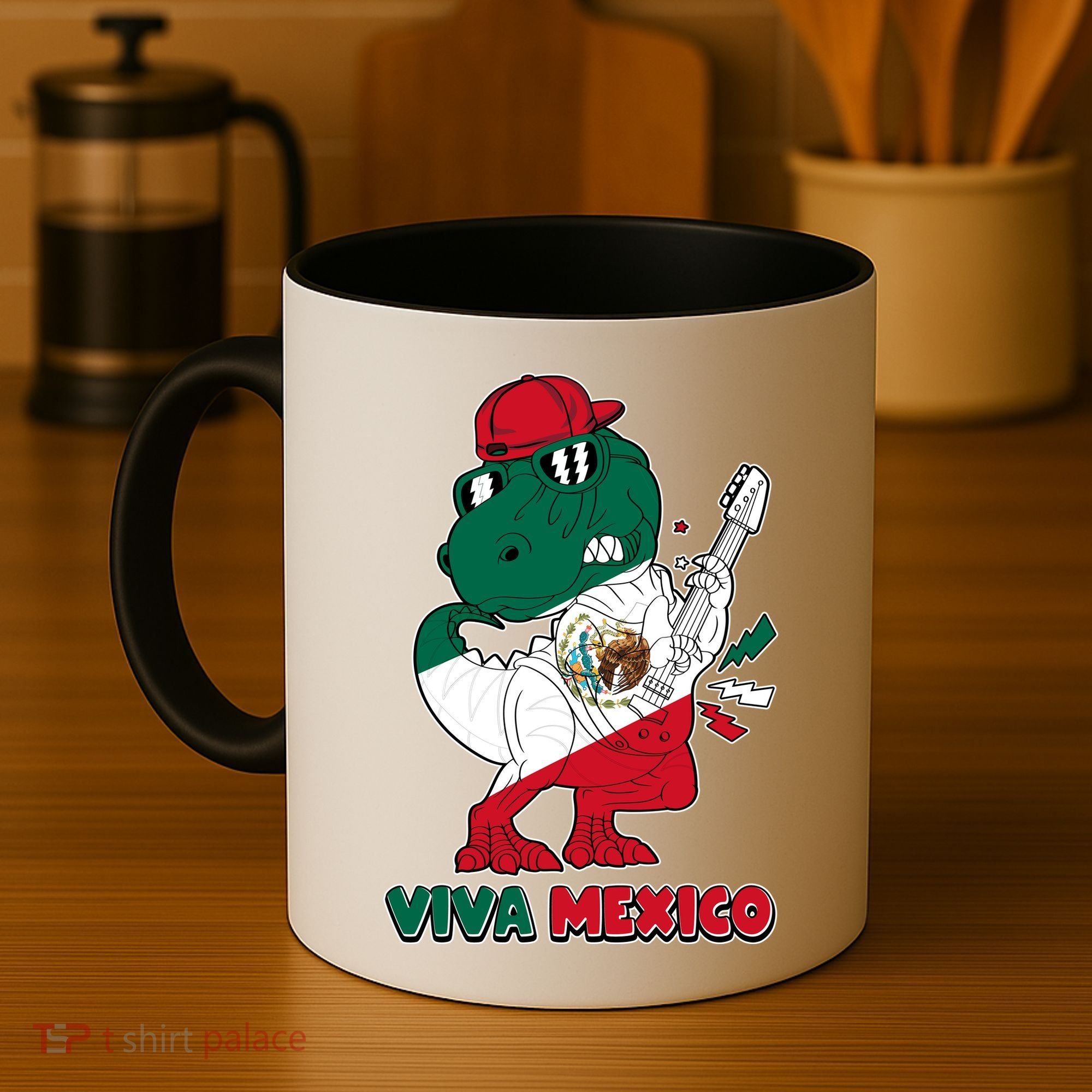 Funny Trex Dinosaur Viva Mexico Coffee Mug