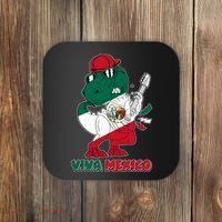Funny Trex Dinosaur Viva Mexico Coaster thumb 0