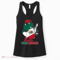 Funny Trex Dinosaur Viva Mexico Women's Tank Top thumb 0