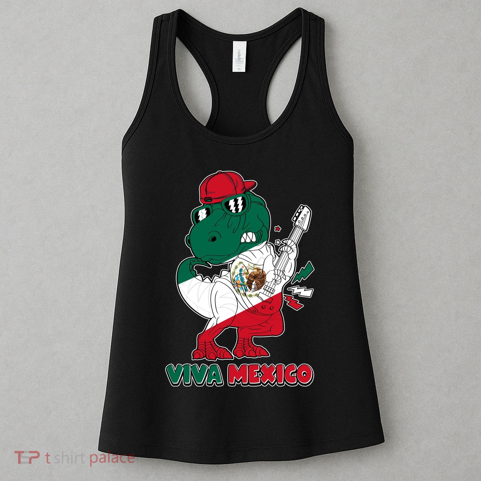 Funny Trex Dinosaur Viva Mexico Women's Tank Top