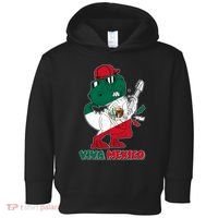 Funny Trex Dinosaur Viva Mexico Toddler Hoodie thumb 0